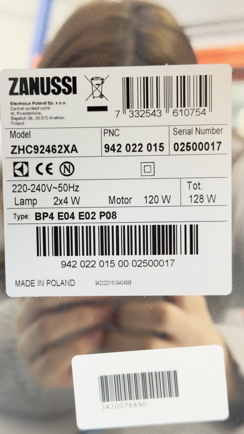 Zanussi 90 cm, ZHC92462XA – Hotă decorativă tip coș, inox import Germania 🇩🇪