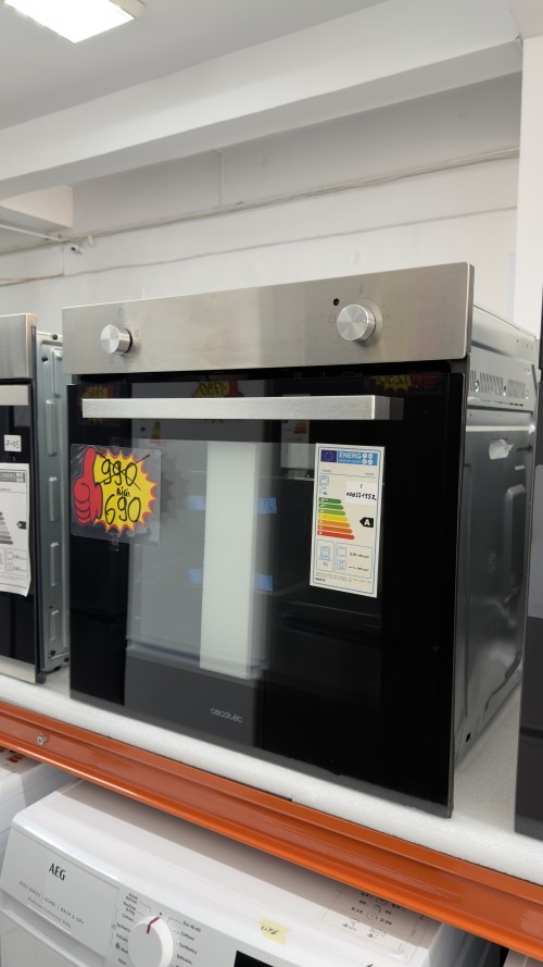 Cecotec 02270 – Cuptor electric încorporabil, inox & sticlă neagră, Clasa E, 60 cm, import Germania