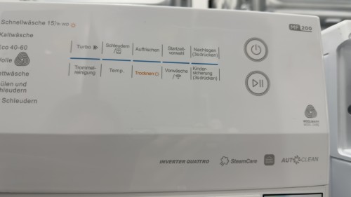 Midea 8/6 kg, MF200D86WB-14EAS – Mașină de spălat cu uscător, SteamCare, Inverter, Clasa E/A, import Germania 🇩🇪