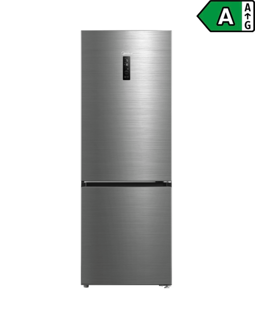 Midea 378 L, MDRB521MGA280 – combină frigorifică inox, Clasa A, No Frost, import Germania 🇩🇪