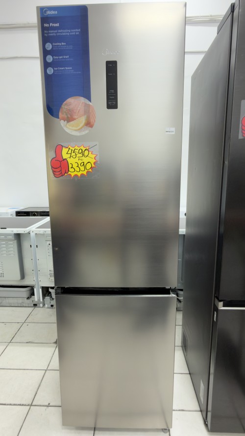 Midea 378 L, MDRB521MGA280 – combină frigorifică inox, Clasa A, No Frost, import Germania 🇩🇪