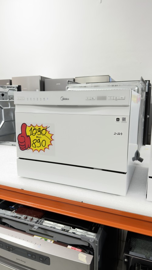 Midea 6 seturi, MDWTT0602MW-WE –  mașina de spălat vase mini Clasa D, compactă – import Germania 🇩🇪