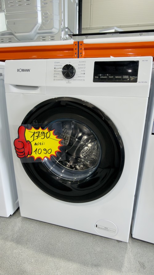 Bomann 8 kg, WA 7185 – Mașină de spălat rufe frontală, Clasa A, 1400 rpm