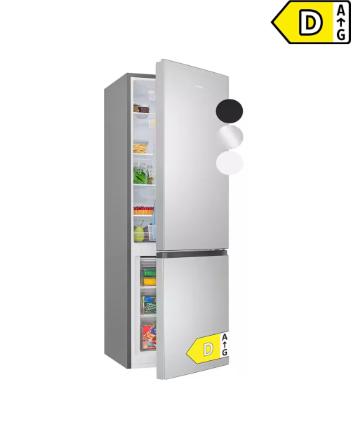 Bomann 269 L, KG 184.1 – combină frigorifică inox, Clasa D, silențioasă