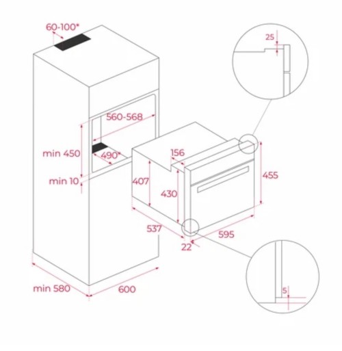 Teka HBC 535 – cuptor electric incorporabil inox, control mecanic, mini cuptor