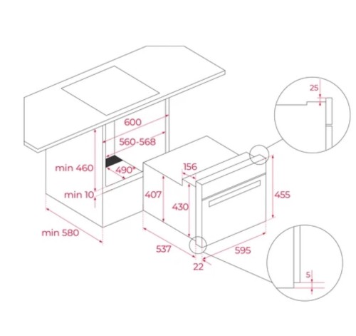 Teka HBC 535 – cuptor electric incorporabil inox, control mecanic, mini cuptor