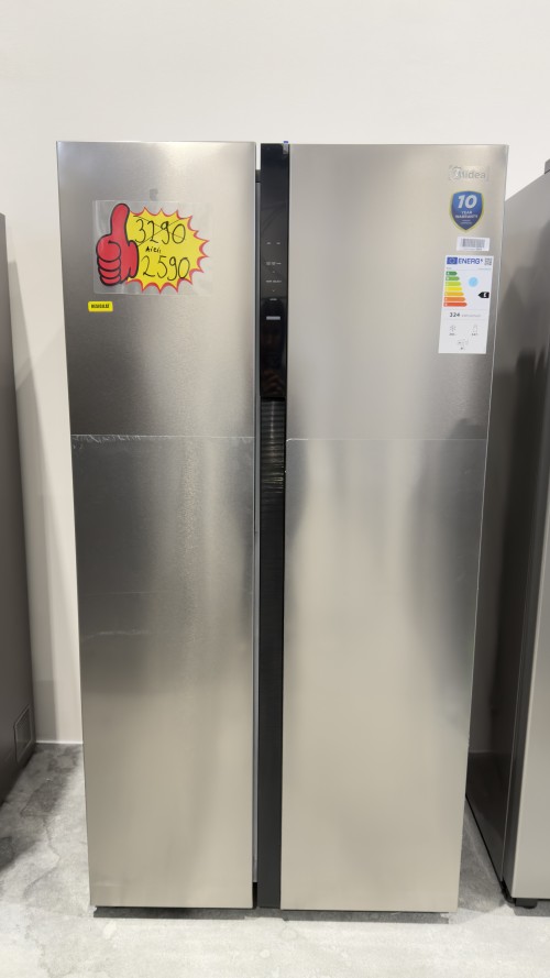 Midea 548 L, MERS530FGE02 – combină frigorifică Side by Side inox, No Frost, Clasa E, import Germania 🇩🇪
