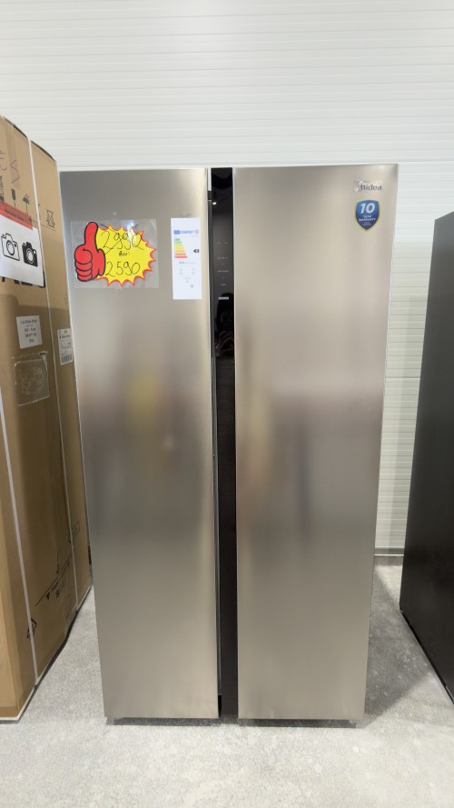 Midea 548 L, MERS530FGE02 – combină frigorifică Side by Side inox, No Frost, Clasa E, import Germania 🇩🇪