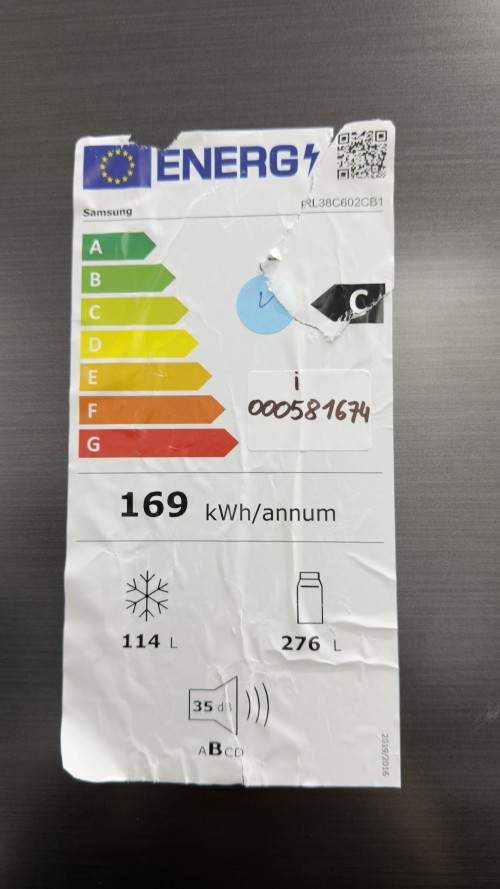 Samsung 390L, RL38C602CB1 – combină frigorifică inox, No Frost+, All-Around Cooling, Clasa C, import Germania 🇩🇪