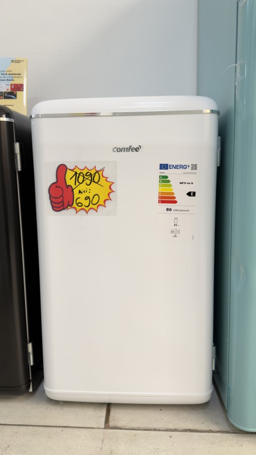 Comfee 93 L, RCD93WH2EURT(E) – frigider minibar alb, Clasa E, silențios