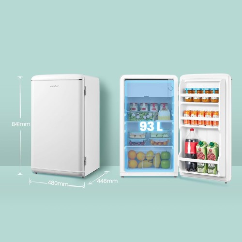 Comfee 93 L, RCD93WH2EURT(E) – frigider minibar alb, Clasa E, silențios