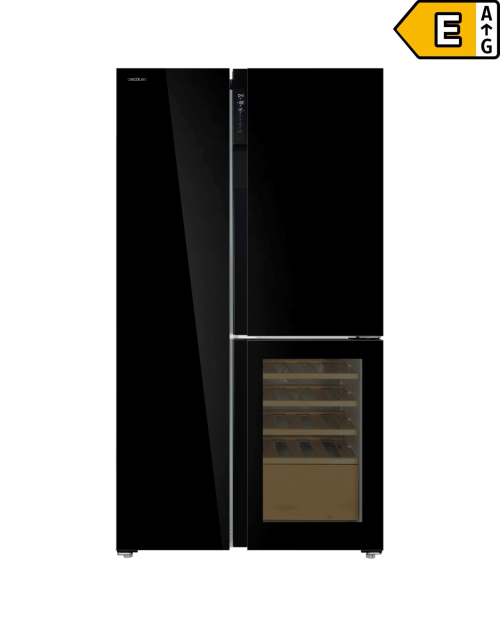 Cecotec 548L, 01957 – combină frigorifică side-by-side cu zonă vinotecă, No Frost, Clasa E, import Germania 🇩🇪