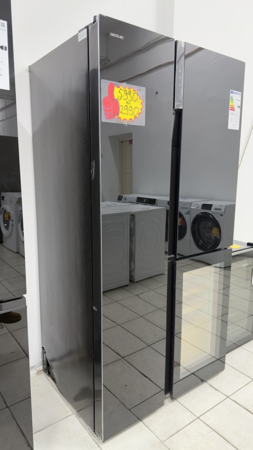 Cecotec 548L, 01957 – combină frigorifică side-by-side cu zonă vinotecă, No Frost, Clasa E, import Germania 🇩🇪