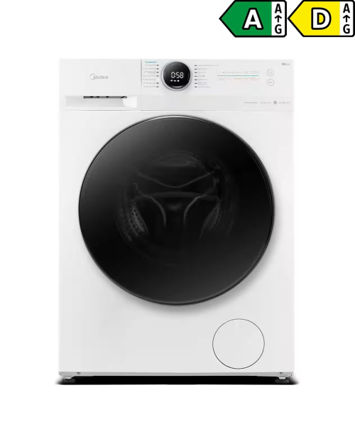 Midea 8 kg / 6 kg, MF200D86WB-14DAS – mașină de spălat cu uscător, Inverter Quattro, Steam Care, Clasa A/D, import Germania 🇩🇪