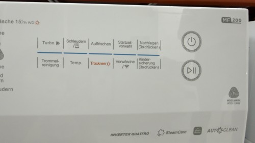 Midea 8 kg / 6 kg, MF200D86WB-14DAS – mașină de spălat cu uscător, Inverter Quattro, Steam Care, Clasa A/D, import Germania 🇩🇪