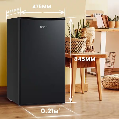 Comfee 80L, RCD115DK2 – frigider compact cu congelator, Clasa E, Negru, import Germania 🇩🇪