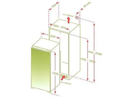 Respekta 179 L, KS 122.4 A++ – combină frigorifică încorporabil, Clasa E, import Germania 🇩🇪