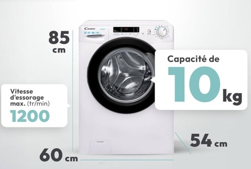 Candy 10 kg, CS12102DWB4/1-47 –Mașină de spălat rufe 1200 rpm, Clasa B, import Germania 🇩🇪