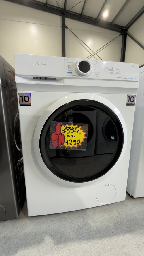 Midea 10 kg, MF10EW100B – mașină de spălat rufe slim, 1200 rpm, Clasa A, import Germania 🇩🇪