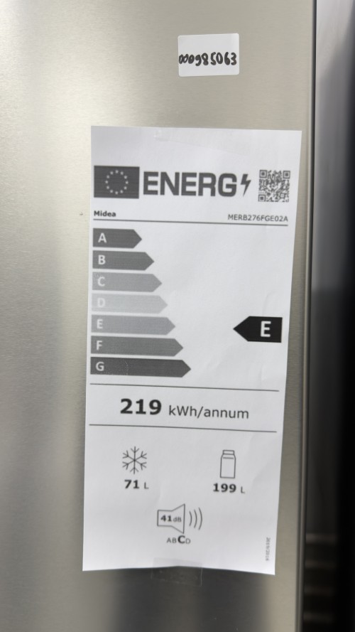 Midea 270 L, MERB276FGE02A – combină frigorifică, Clasa E, inox, import Germania 🇩🇪