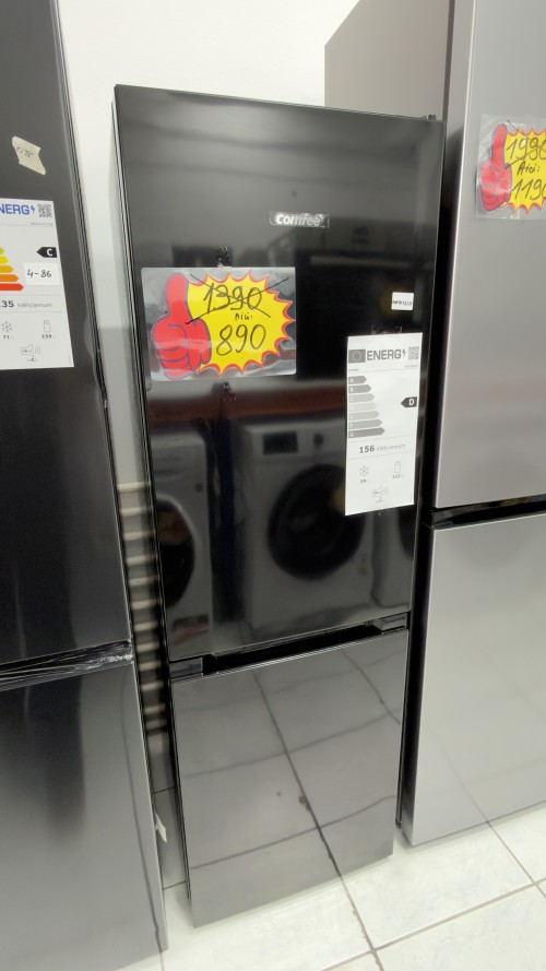 Comfee 174 L, RCB169DK3 – combină frigorifică, Clasa D, negru, import Germania 🇩🇪