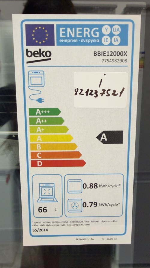 Beko 66 L, BBIE12000X – cuptor electric încorporabil, Clasa A, inox, import Germania 🇩🇪