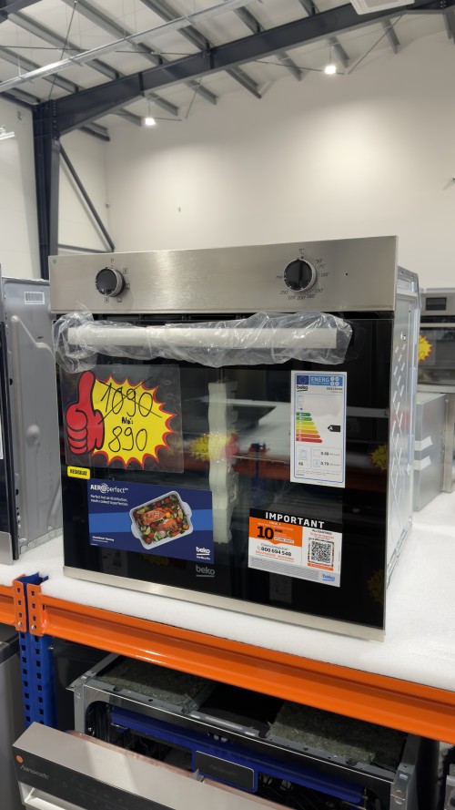 Beko 66 L, BBIE12000X – cuptor electric încorporabil, Clasa A, inox, import Germania 🇩🇪