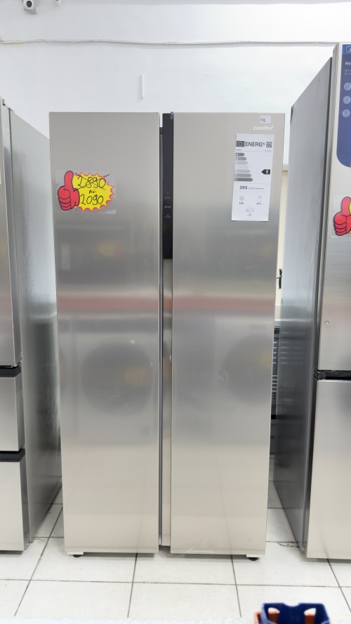 Comfee 460L, RCS609IX2 – combină frigorifică side by side, No Frost, inox, Clasa E, import Germania 🇩🇪