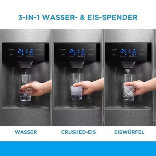 Midea 516 L , KS-EIX 6.23 – Combină Frigorifică  Side by Side cu Home Bar, Dozator apă & gheață, Inox, import Germania 🇩🇪