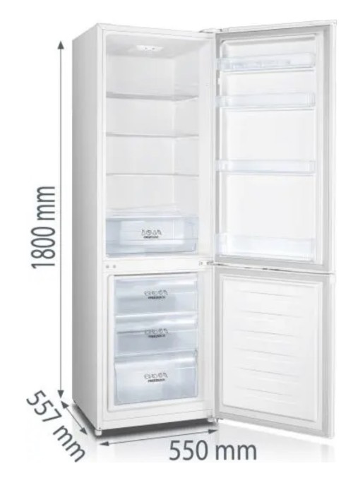Gorenje 269L, RK4182PW4 – combină frigorifică, static, alb, Clasa E, import Germania 🇩🇪
