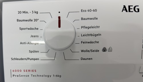 AEG 6 kg, LTR6A41260 – mașina de spălat rufe verticală 1200 rpm, Clasa B, ProSense, import Germania 🇩🇪