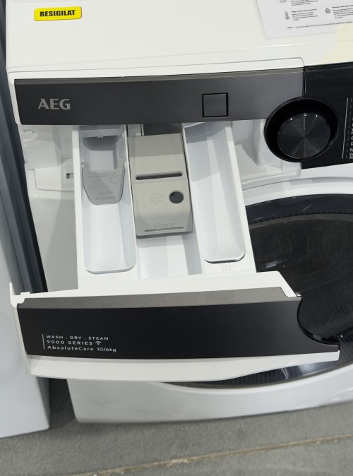 AEG 10kg/6kg, LWR9W81600 – Mașină de spălat rufe cu uscător 10 kg spălare / 6 kg uscare, Clasa A/B, HeatPump, WiFi, import Germania 🇩🇪