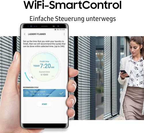 Samsung 9 kg, WW90T504AAW – Mașină de spălat rufe 1400 rpm, Clasa A, Digital Inverter, SmartThings, import Germania 🇩🇪