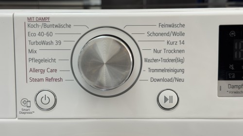 LG 9/6 kg, V7WD96H1A – Mașină de spălat rufe cu uscător, 1400 rpm, Direct Drive, TurboWash, ThinQ, import Germania 🇩🇪