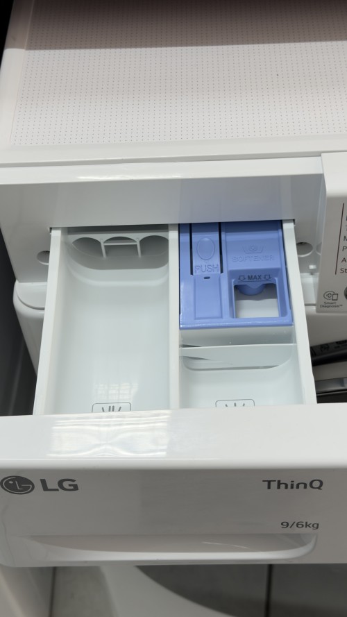 LG 9/6 kg, V7WD96H1A – Mașină de spălat rufe cu uscător, 1400 rpm, Direct Drive, TurboWash, ThinQ, import Germania 🇩🇪