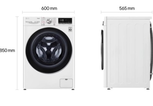 LG 9/6 kg, V7WD96H1A – Mașină de spălat rufe cu uscător, 1400 rpm, Direct Drive, TurboWash, ThinQ, import Germania 🇩🇪