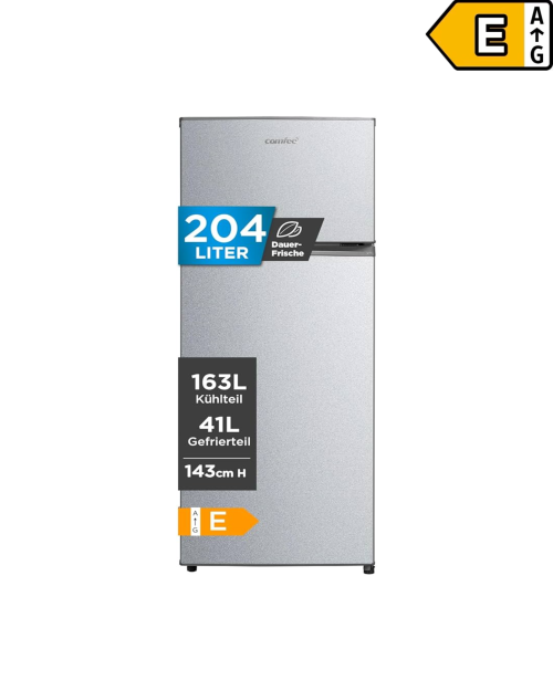 Comfee 204 L, RCT284DS2 – combină frigorifică clasa E, 143 cm, import Germania 🇩🇪