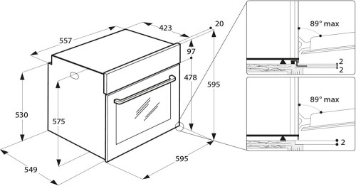 Bauknecht 71 L, BAR2S K8 V2 IN, Cuptor incorporabil A+, Steam, ventilator, import Germania 🇩🇪