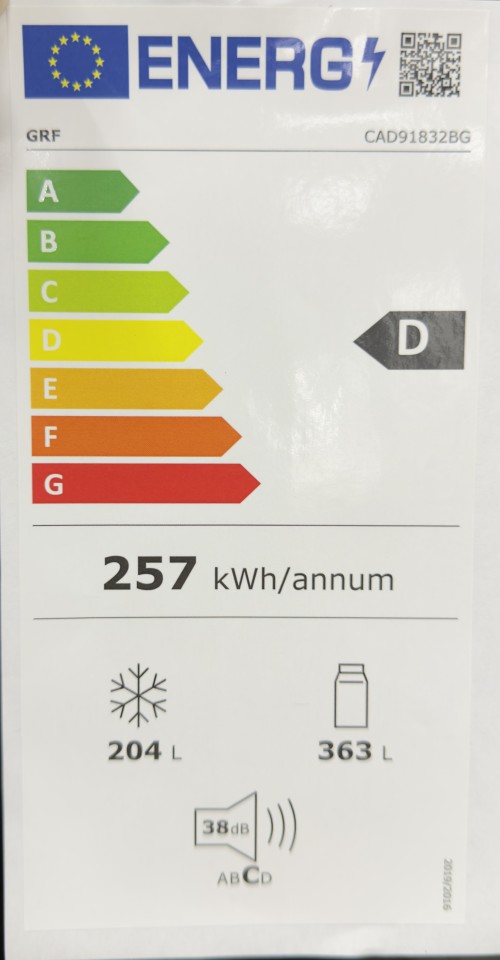 GRF 567L CAD91832BG combină frigorifică Side by Side No Frost sticlă neagră import Italia🇮🇹