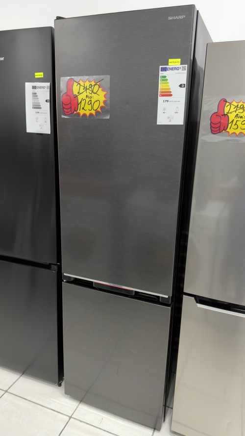 SHARP 288 L, SJ-FBB05DTXKD-EU combină gri-negru, clasa D, import Germania 🇩🇪