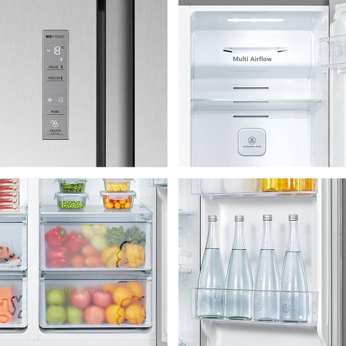 Hisense 519L, RS677N4ACC Side-by-Side frigider No Frost Multi Airflow import Germania 🇩🇪