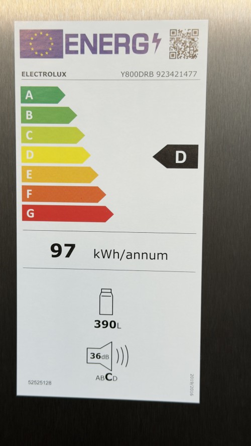 Electrolux 390 L Y800DRB frigider/racitor Cooling360 inox import Suedia 🇸🇪