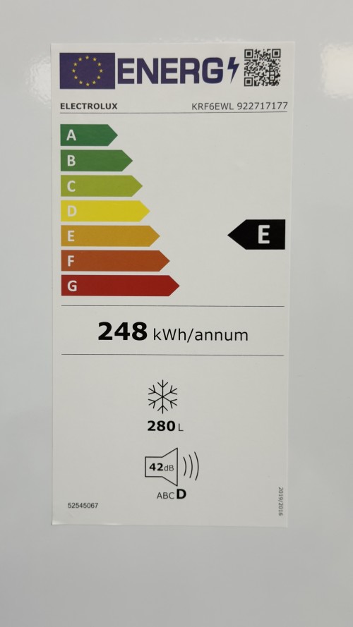 Electrolux 280 L, KRF6EWL congelator cu sertare vertical No Frost import Suedia 🇸🇪
