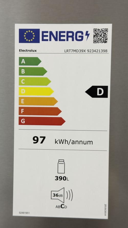 Electrolux 390 L, LRT7MD39X frigider/racitor cu o ușă Clasa D import Suedia 🇸🇪