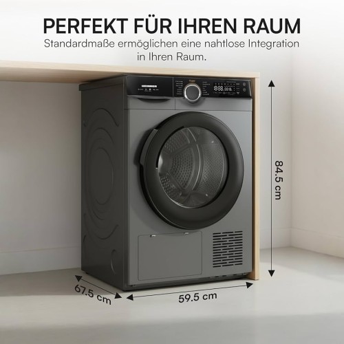 Heinner 9 kg, HHPD-M9K3SA+++, Uscător rufe cu pompă de căldură, Clasa C