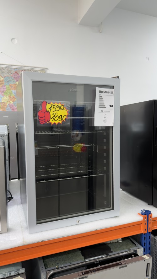 Bomann 115 L, KSG 7283.1, Vitrină frigorifică ușă sticlă, Clasa F, import Germania 🇩🇪