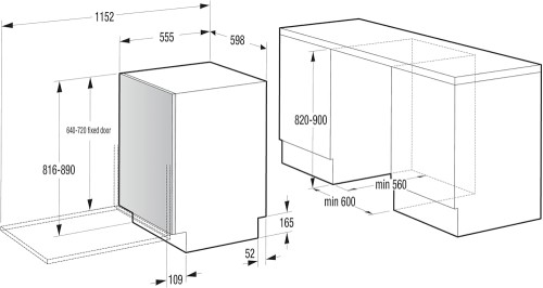 Gorenje 16 seturi, GV663D65,  Mașină de spălat vase Clasa D, TotalDry, silențioasă, import Germania 🇩🇪