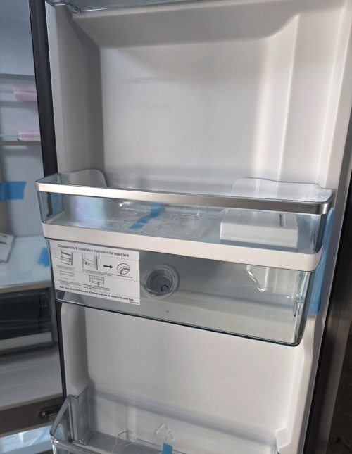 GRF 535L, CA91831ITDBG, Combina frigorifică French doors No Frost, Ice Maker racordat, dispenser apă, 4 uși, negru sticlă, import Italia 🇮🇹