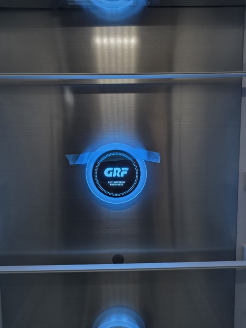 GRF 529L, T9183WIN2BG Frigider Side by Side sticlă neagră + dozator apă & gheață, – import Italia 🇮🇹