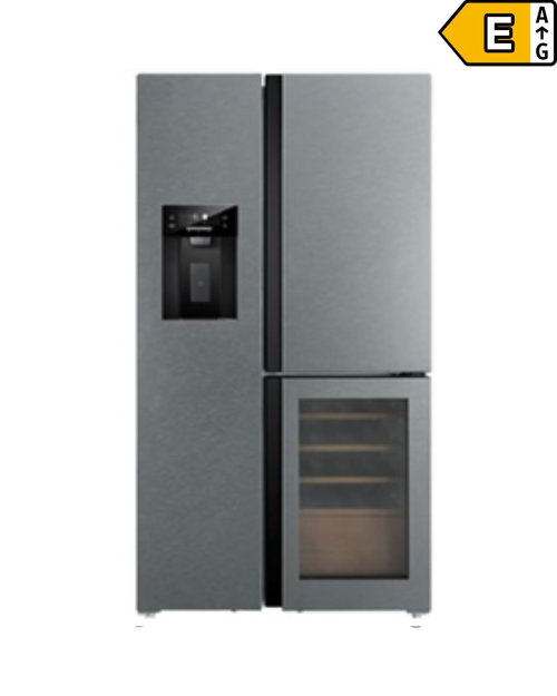 GRF 529L, T9183WIN2XG Frigider Side by Side inox + dozator apă & gheață, racord rețea –import Italia 🇮🇹